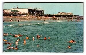 Ocean City New Jersey Beach Boardwalk 1973 Postcard Plastichrome